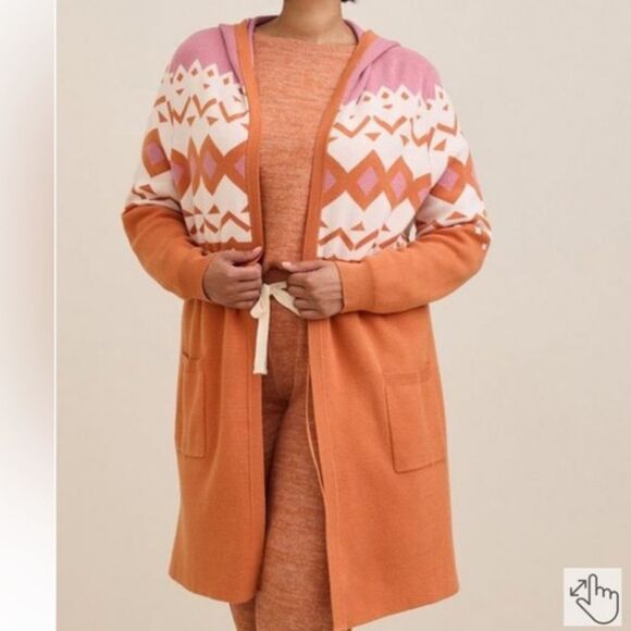 torrid Sweaters - Torrid orange Aztec cardigan sweater